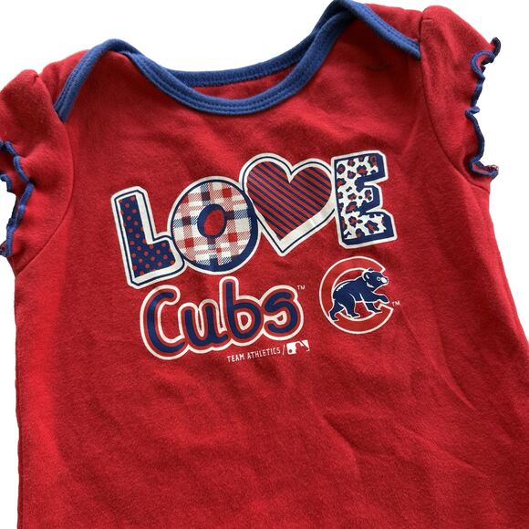 Chicago Cubs One Piece Infant Girls 6-9 Months Genuine Baseball Love Cubs - Picture 3 of 6